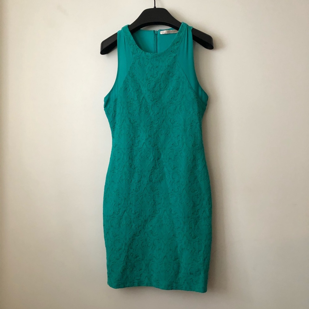 ZARA Green fitted dress